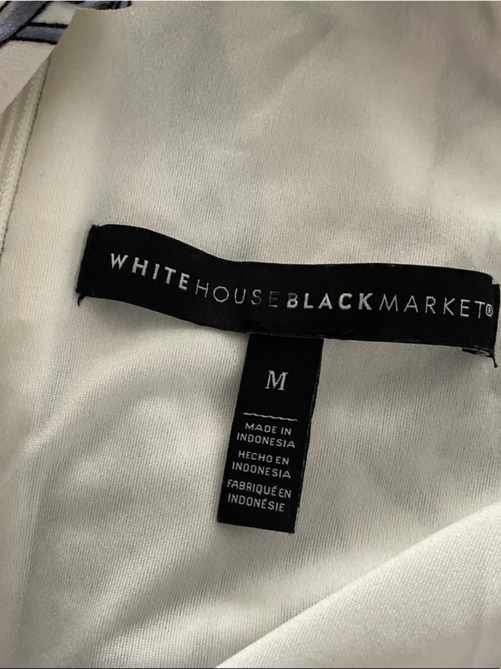 White House Black Market White and Black Floral Halter Tank Top - Picture 2 of 3